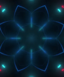 Abstarc Neon Stroke Background 4k