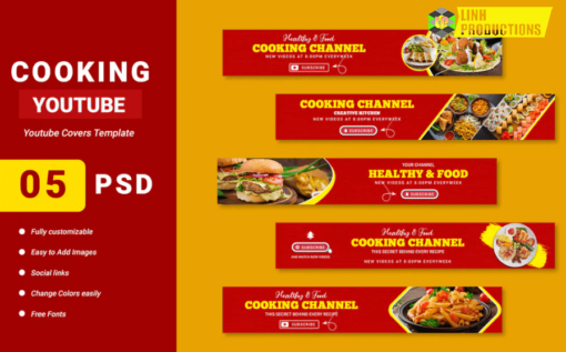 FOOD CHANNEL YOUTUBE BANNER TEMPLATE